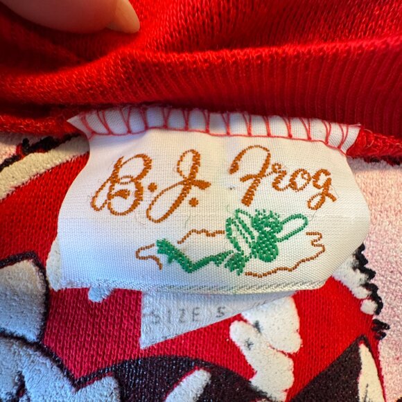 VTG 88 Xmas Sweatshirt Small Cats in Stockings Together For the Holidays 3D Puff - Picture 6 of 7
